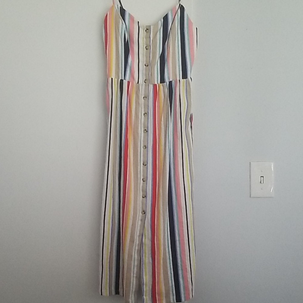 Women's long button down tank dress